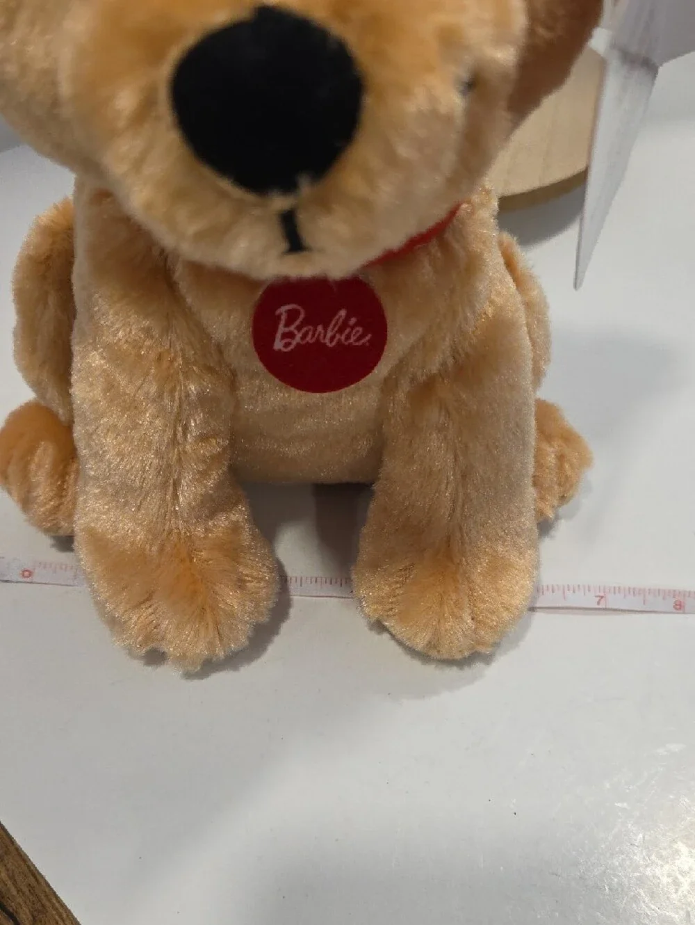 Mattel 80 Barbie Tan Plush Puppy with Red Collar By Kohl's Cares NWT